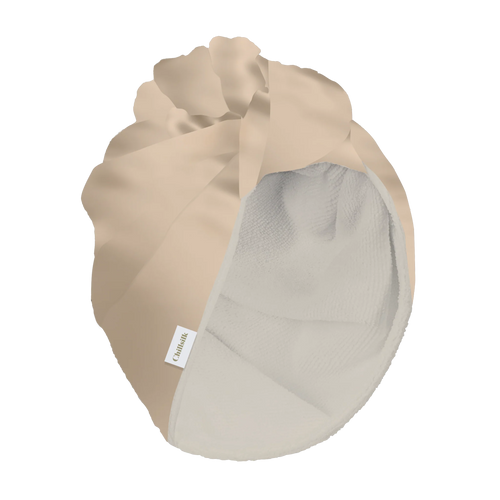 Serviette turban en soie & microfibre